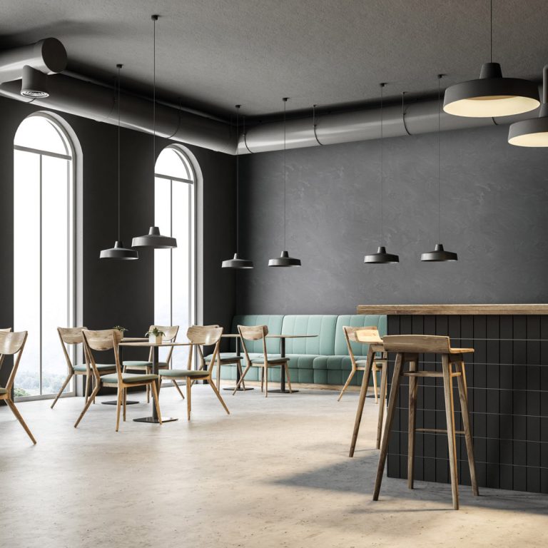 Pereți decorați cu EasyKem – finisaj arhitectural cu efect beton